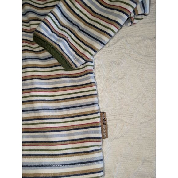 Rabbit Moon boys sz. 18/24 mo. striped long sleeved tee. Cute, soft - Picture 6 of 7